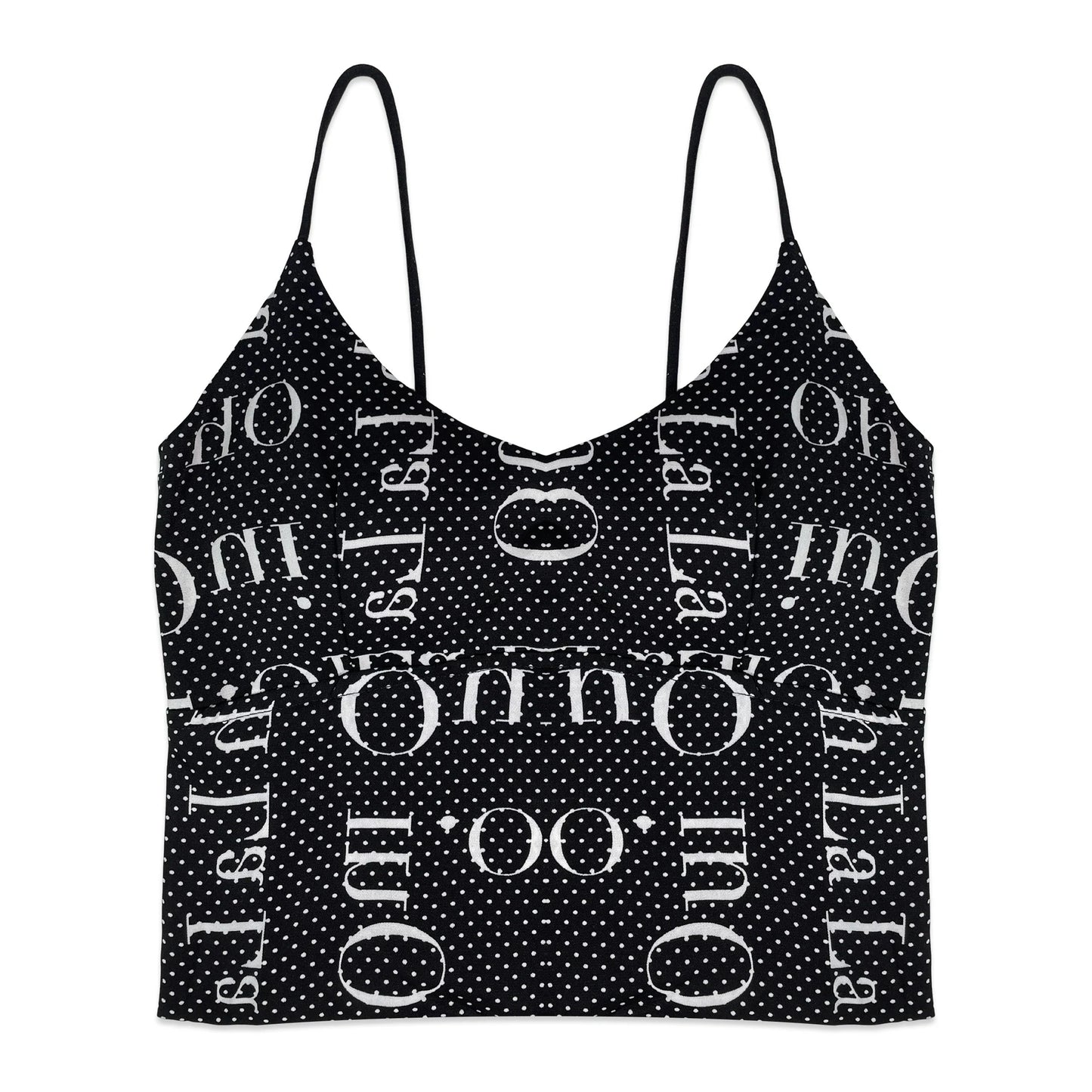 Bralette - Dots Strappy Black