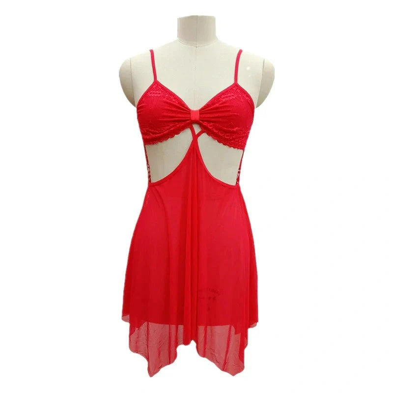 π CatNight Twist Front Lace Babydoll β Playful Elegance