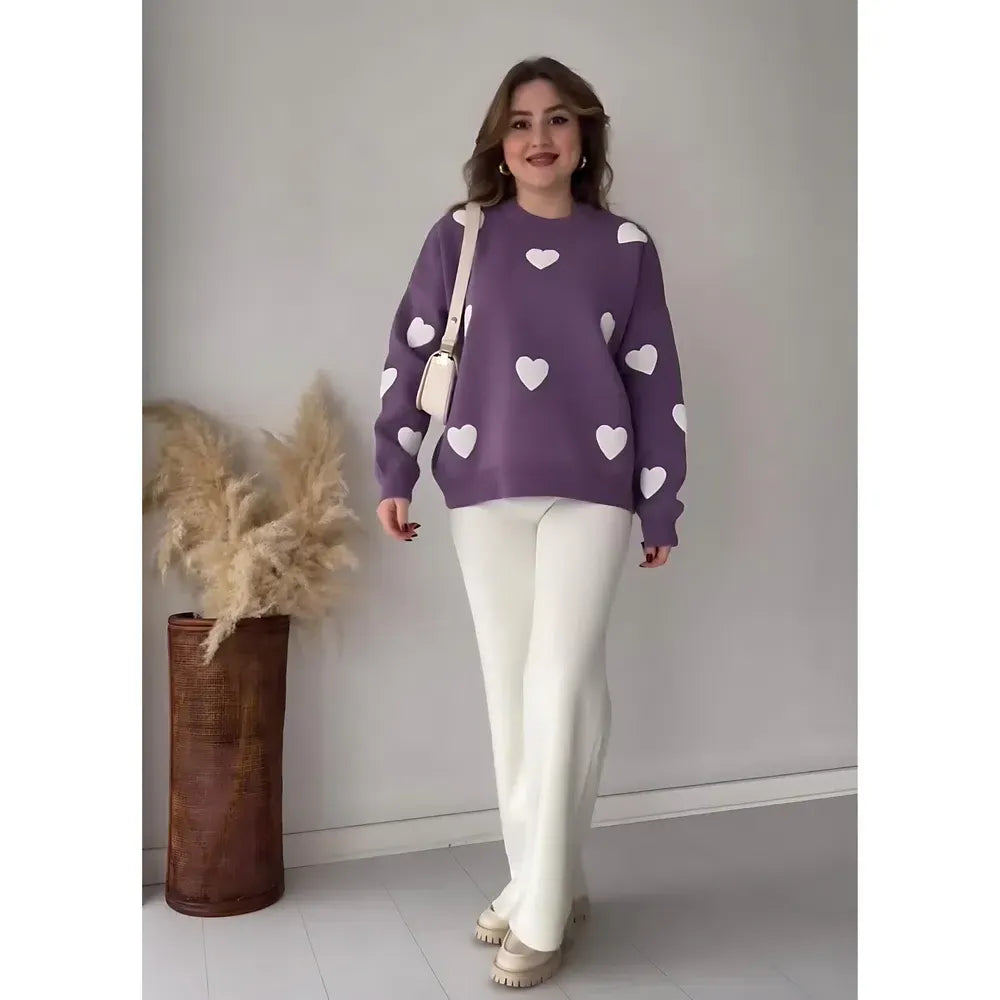 Catnight Love Hearts Fleece Track Suit – Cozy & Stylish