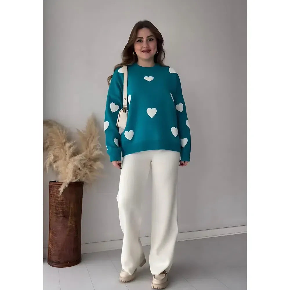 Catnight Love Hearts Fleece Track Suit – Cozy & Stylish