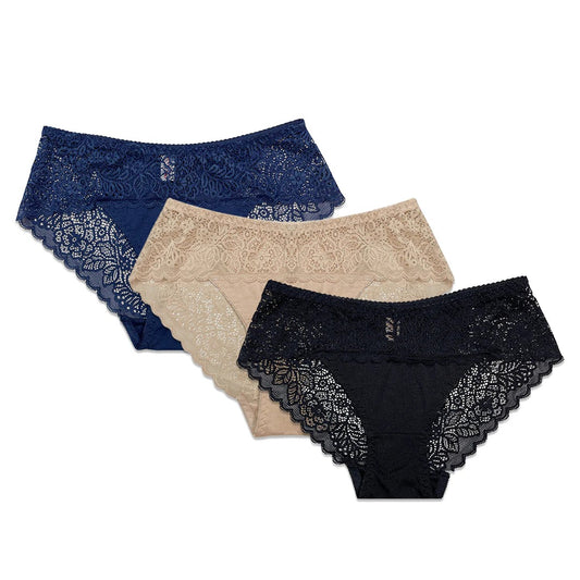 CatNIGHT Pack of 3 Briefs Panties - Lace Desire