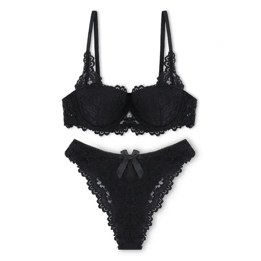 CatNight Skyler Embroidered Padded Bra and Panty Set