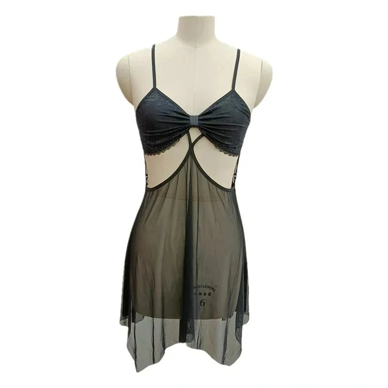 π CatNight Twist Front Lace Babydoll β Playful Elegance