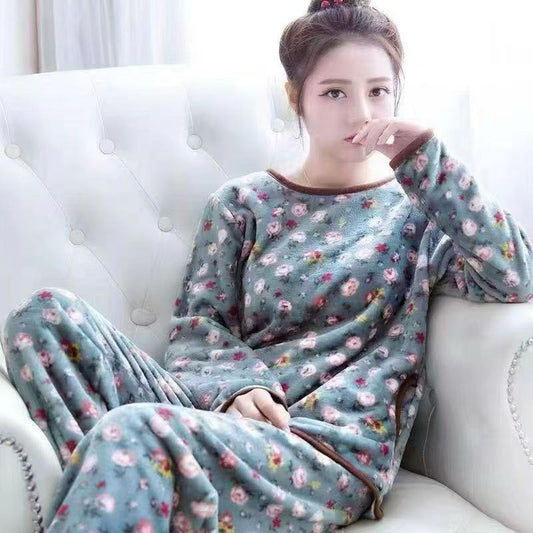 Fleece Pajama Suit - Flora Hush