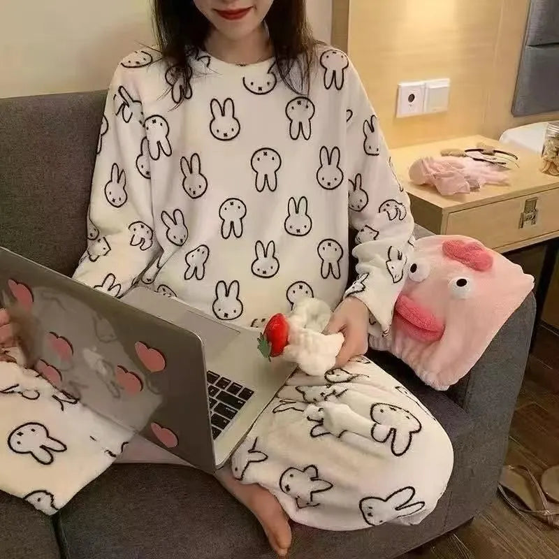 Fleece Pajama Suit - Bunny Bliss