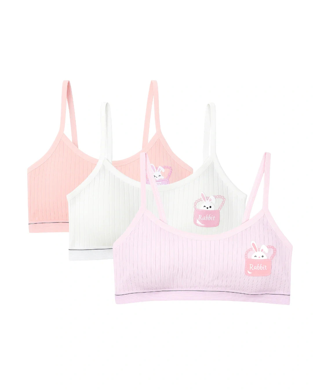 Pack of 3 Teenage Padded Bra - Rabbit
