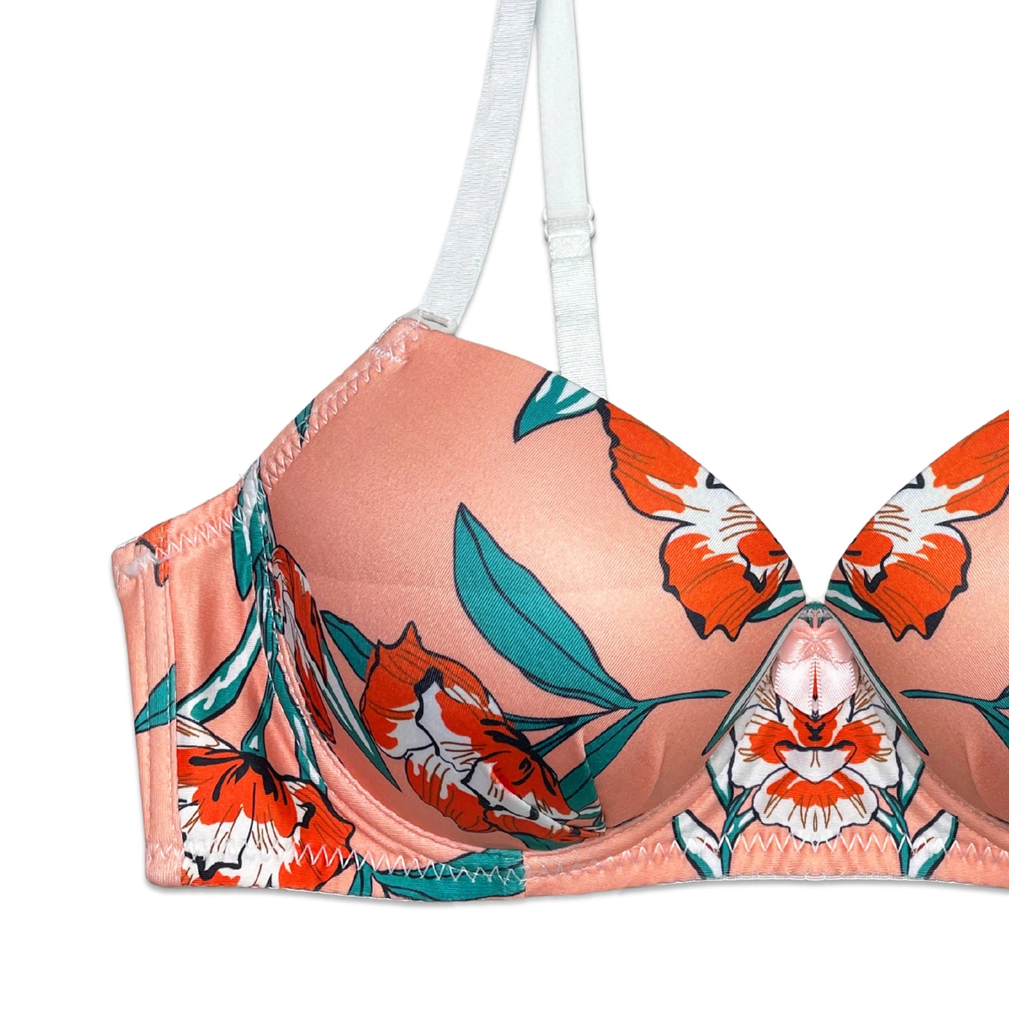 ๐ธ CatNight Cheek Floral Print Padded Bra & Panty Set โ Feminine Comfort, Everyday Elegance