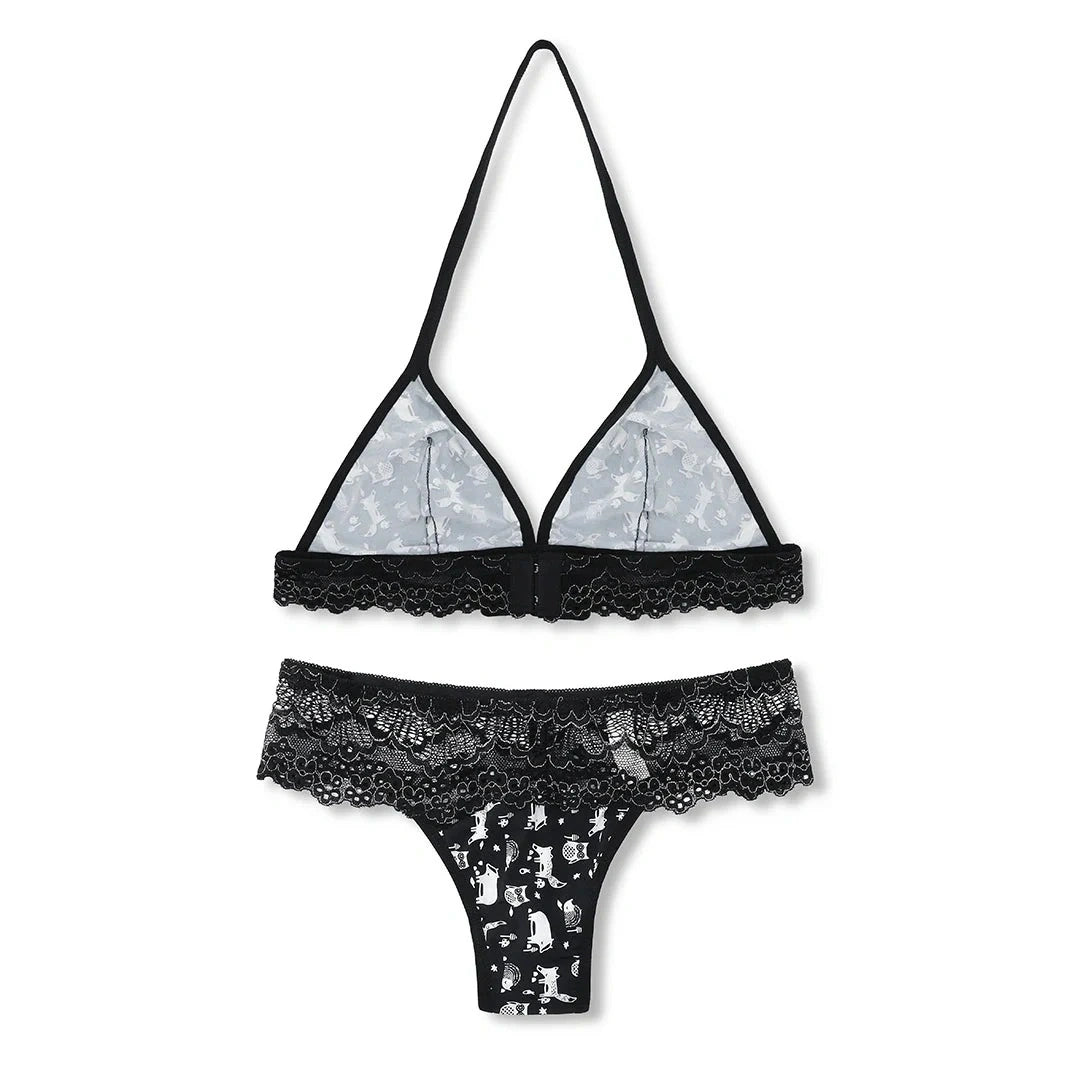 Bra Set - Cozy Cat