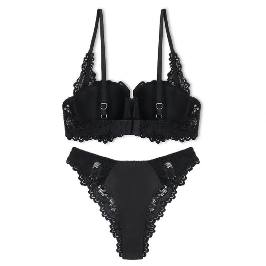 CatNight Skyler Embroidered Padded Bra and Panty Set