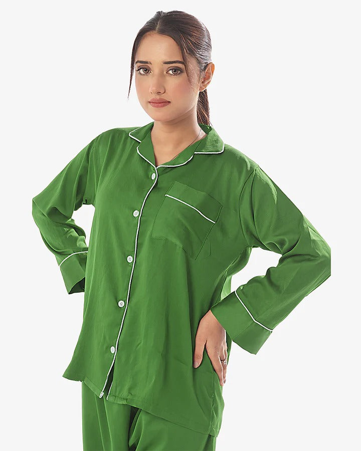 ✨ CatNight Silk Night Suit – Pearl ✨
