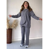 Rich Fleece Casual Drop Shoulder Tracksuit Suit With Bag