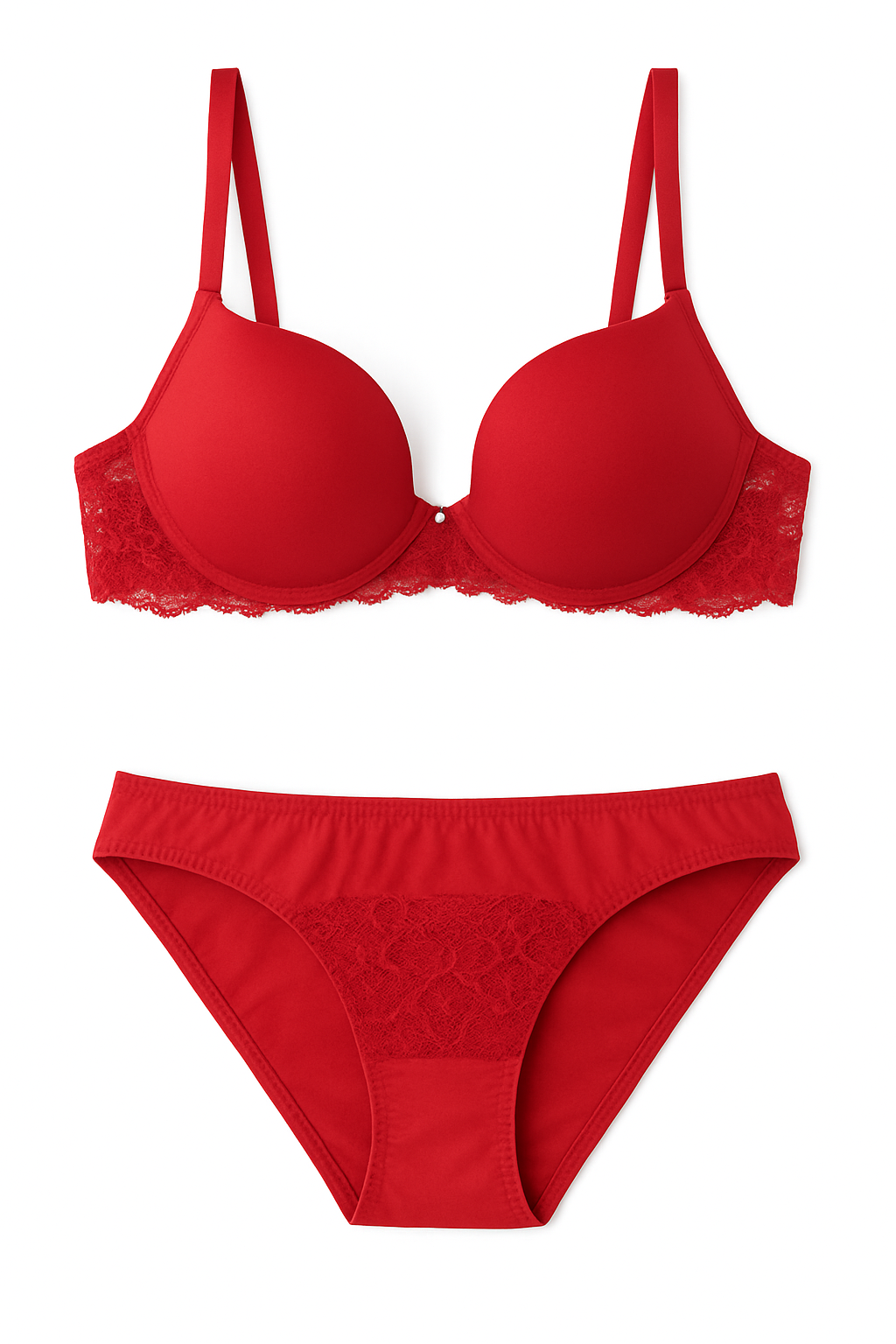 Luxury Lace Lingerie Set – Padded Bra & Panty | Comfortable & Elegant Design
