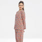 Linen Pajama Suit with Scrunchie - Chic Bloom