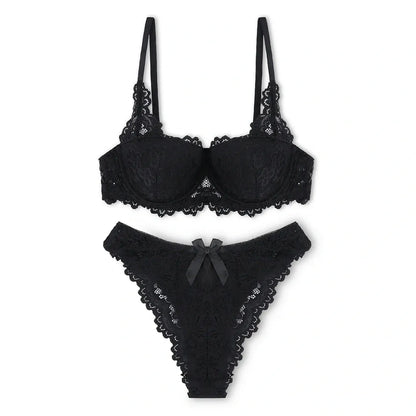 CatNight Skyler Embroidered Padded Bra and Panty Set
