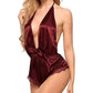 Deep V-Neck Sexy Silk Bodysuit