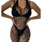 Jaguar Pattern Full Body Transparent Stocking