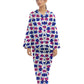 Linen Pajama Suit with Scrunchie - Dream Flora