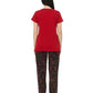 Cotton PJ Set - Crimson Flutter