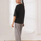 Drop Shoulder Graphic Tee - Go Easy Black
