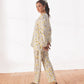 Linen Pajama Suit with Scrunchie - Sunlit Bloom