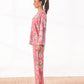 Linen Pajama Suit with Scrunchie - Blossom Hue