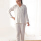 Linen Pajama Suit - SoftDot Sheer
