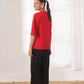 Drop Shoulder Graphic Tee - Go Easy Red
