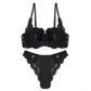 CatNight Skyler Embroidered Padded Bra and Panty Set