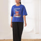 Drop Shoulder Graphic Tee - Go Easy Blue