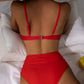 Gloria Red Luxury Push Up Bikini Set