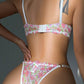 White Floral Non Padded Bra and Panty Set