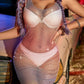 Rhinestone Sheer Top