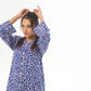 Mat Daisy Linen Pajama Suit with Scrunchie