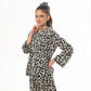 Mat Daisy Linen Pajama Suit with Scrunchie