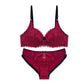 Libby Red Embroidered Non Padded Bra and Panty Set
