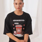 Drop Shoulder Graphic Tee - Go Easy Black