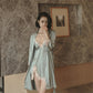 Babydoll Lingerie with Gown- Elora Mist