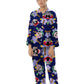 Linen Pajama Suit with Scrunchie - Starry Mood